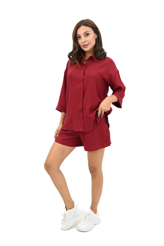 Compleu casual grena  MN0026